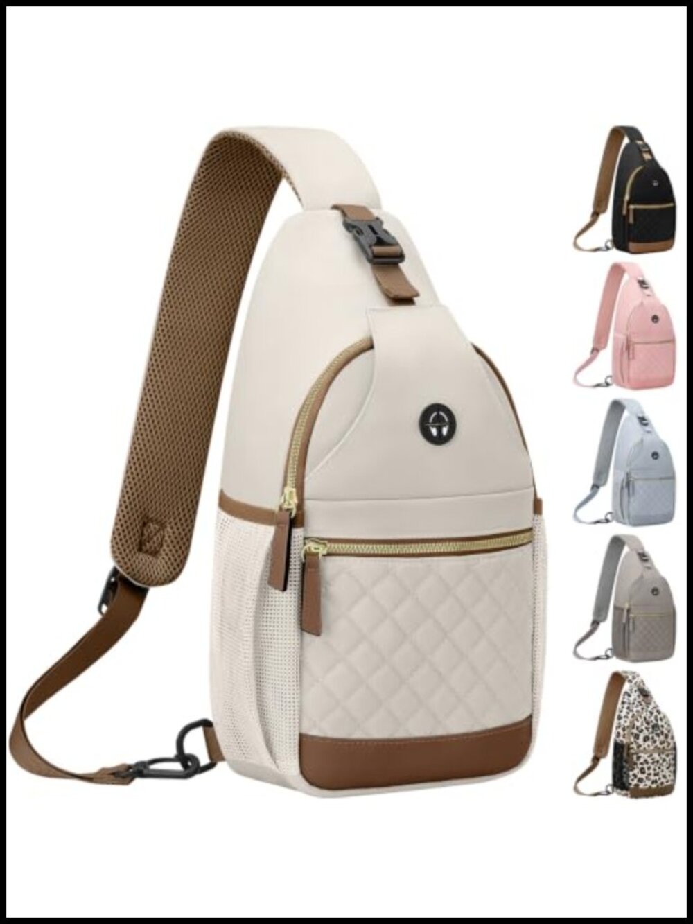 Crossbody Sling Bag Hands-Free Polyester Travel Purse